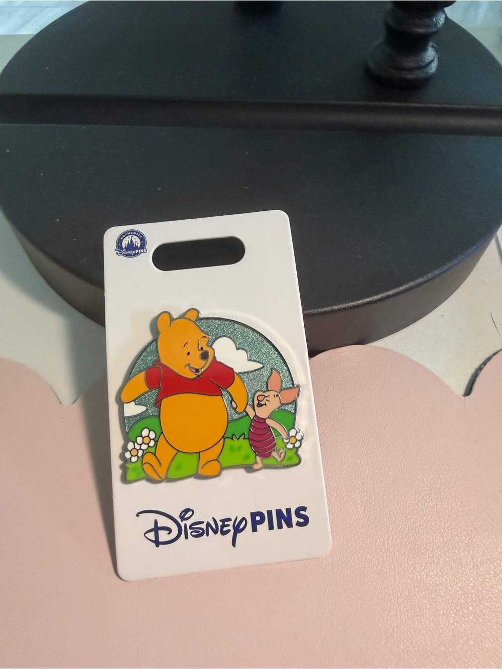 Disney Yellow & Red Winnie the Pooh with Piglet Enamel Pin